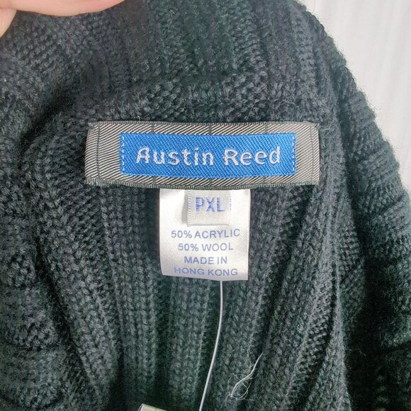 Vintage Austin Reed Cardigan Sweater Large Black Gray NWT - Picture 8 of 9